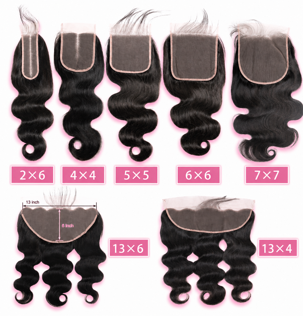613 HD Lace Closures & Frontal